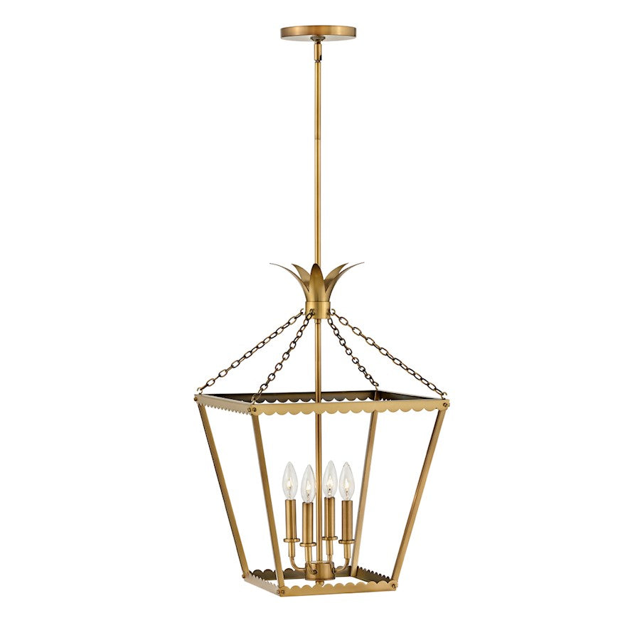 Hinkley Lighting Palma 4 Light Medium Pendant, Heritage Brass - 41925HB