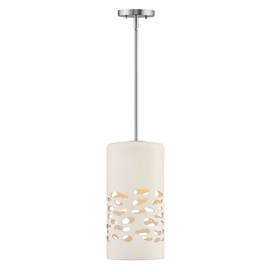 1 Light Calder Pendant, Polished Nickel