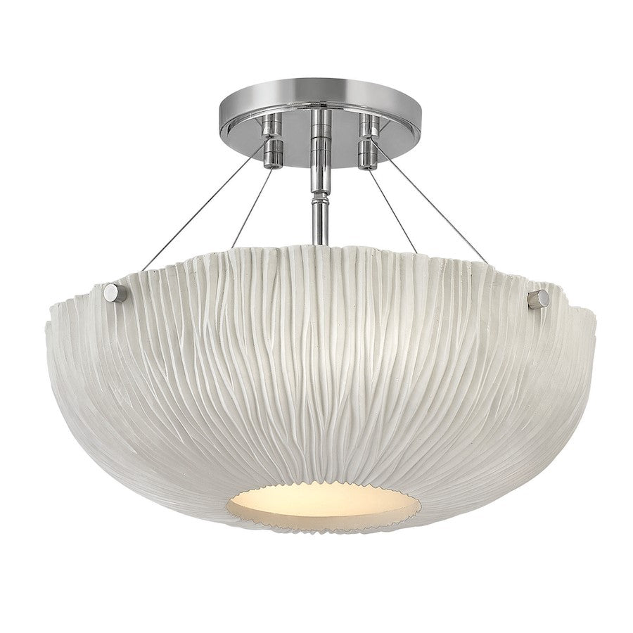 Hinkley Lighting 3 Light Coral Foyer, Shell White