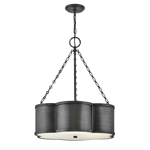 Hinkley Lighting Chance 3 Light Drum chandelier in Blackened Brass - 4446BLB