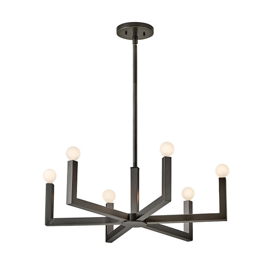 Hinkley Lighting Ezra 6 Light LG Single Tier Chandelier, Black Oxide - 45046BX