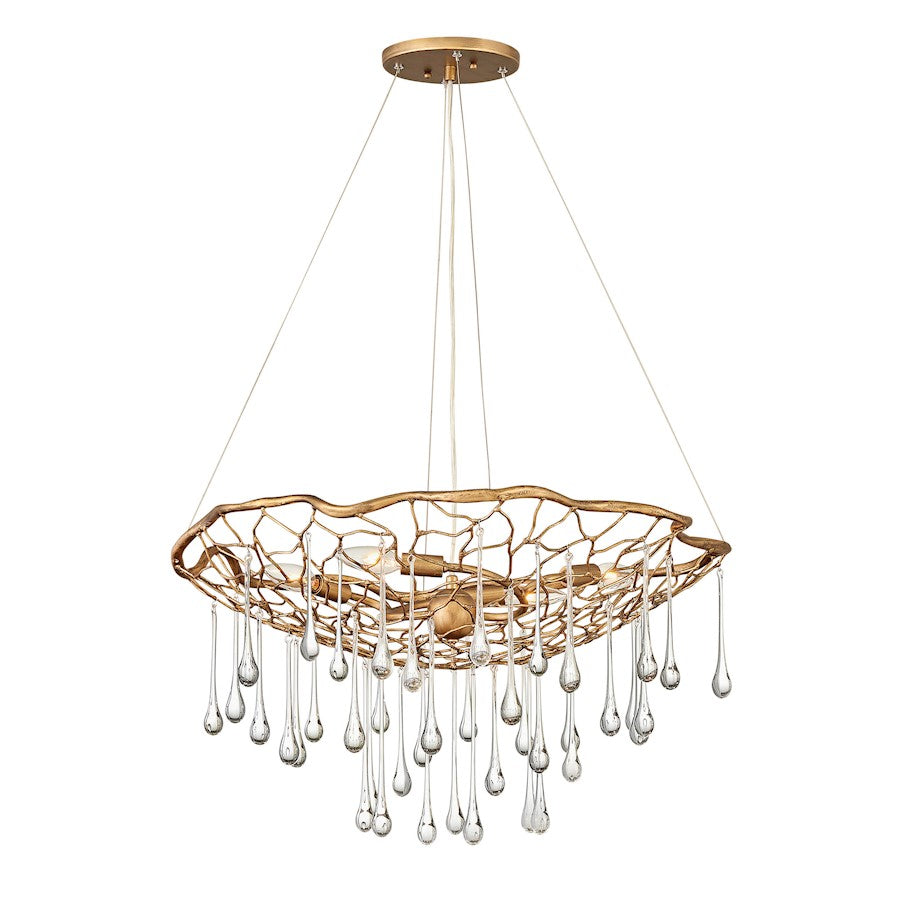 Laguna Chandelier, Burnished Gold