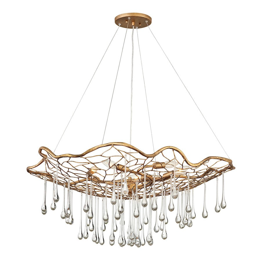 Laguna Chandelier, Burnished Gold