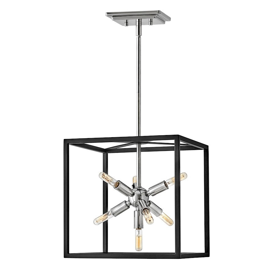 Hinkley Lighting Aros 7 Light SM Conv Pendant, Black/Nickel - 46313BLK-PN