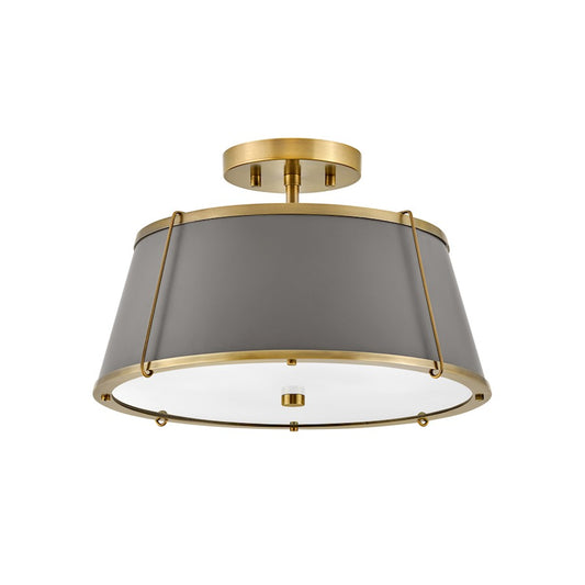 Hinkley Lighting Clarke 2 Light Medium Semi-Flush Mount, Brass - 4893LDB