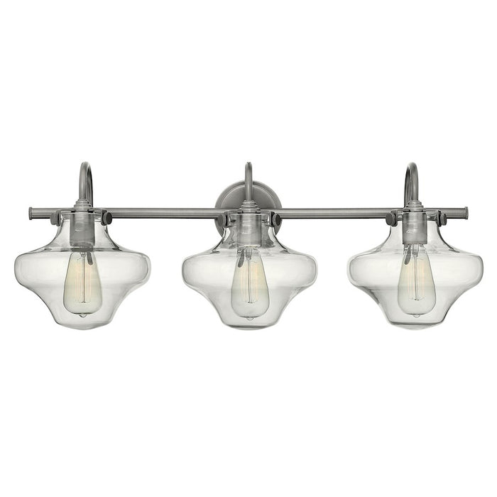 Hinkley Congress Bath Vanity Light with Clear Glass