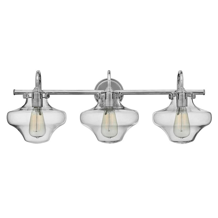 Hinkley Congress Bath Vanity Light with Clear Glass