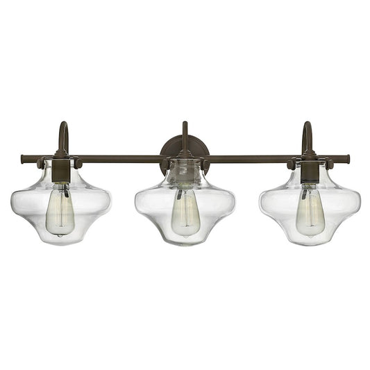 Congress Bathroom Vanity Light with Clear Glass