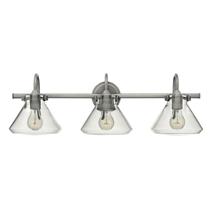 Hinkley Congress Bath Vanity Light with Clear Glass Shades