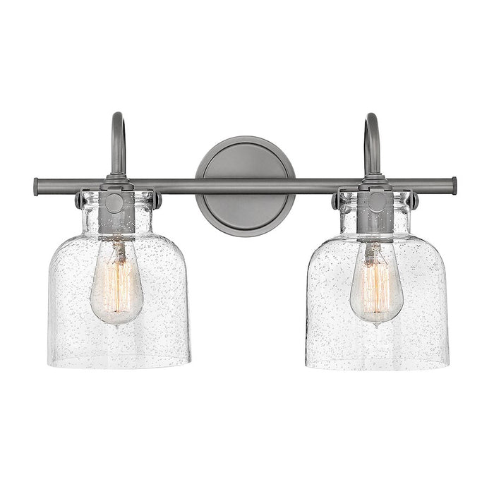 Hinkley Congress Bath Vanity Light with Clear Seeded Glass