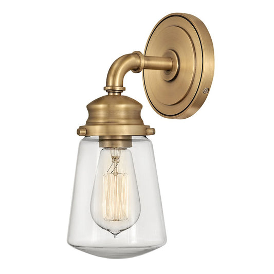 Fritz 1 Light Wall Sconce, Heritage Brass