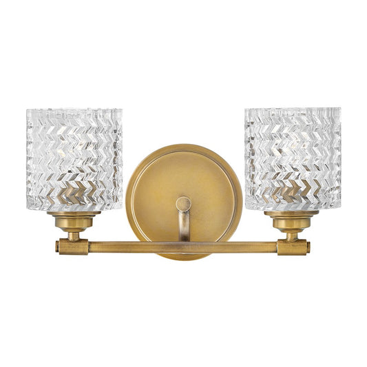 Elle Bathroom Vanity Light, Heritage Brass