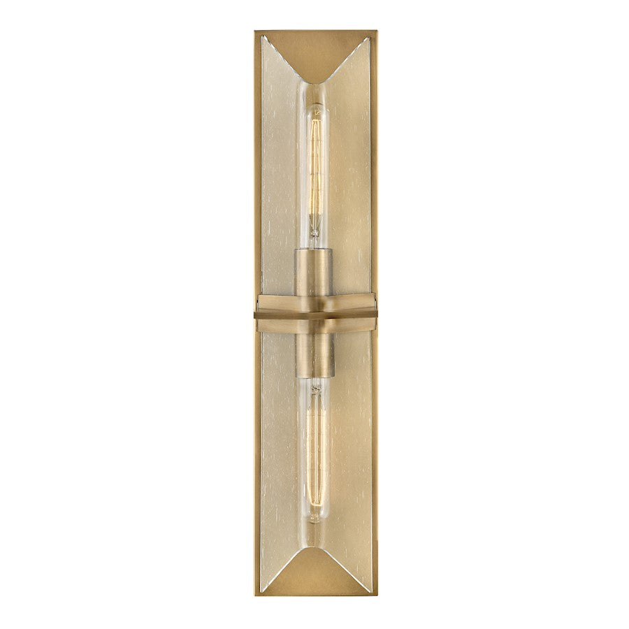 Hinkley Lighting Astoria 2 Light Bath Vanity, Brass/Clear Seedy - 50712HB