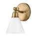 Hinkley Lighting Arti 1 Light Bath Wall Sconce, Brass/Cased Opal - 51180HB