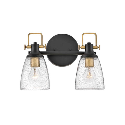 2 Light Bathroom Vanity Light, Black