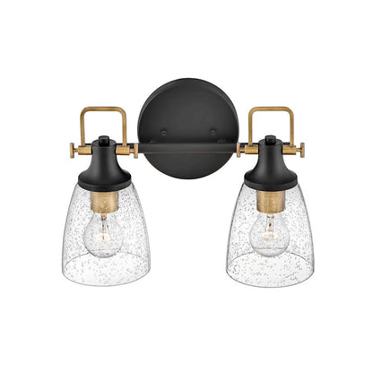 2 Light Bathroom Vanity Light, Black