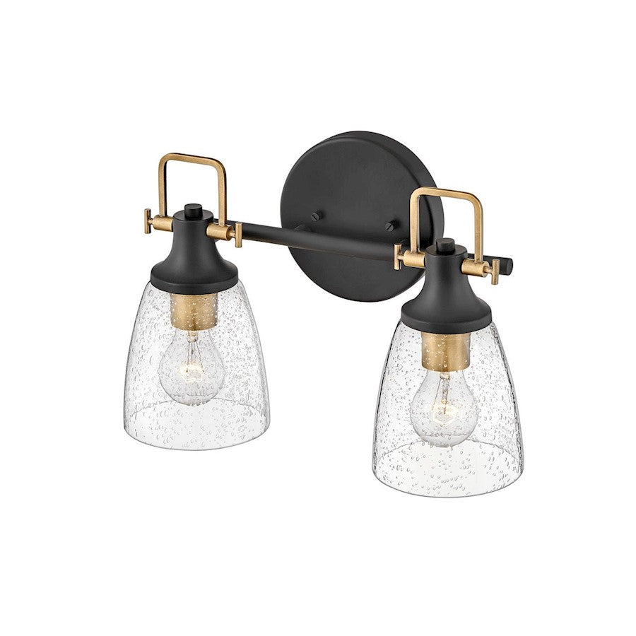 2 Light Bathroom Vanity Light, Black