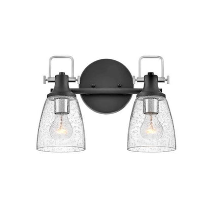 2 Light Bathroom Vanity Light, Black