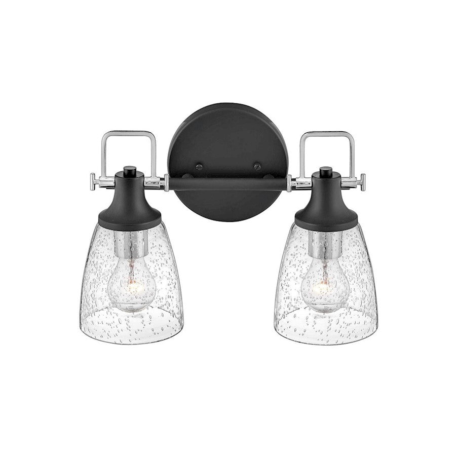 2 Light Bathroom Vanity Light, Black