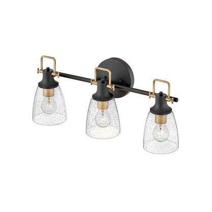 3 Light Bathroom Vanity Light, Black