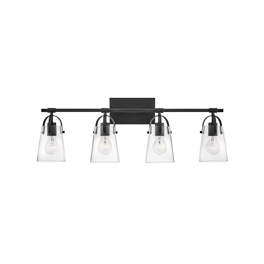 Hinkley Lighting Foster 4 Light Vanity in Black - 5134BK