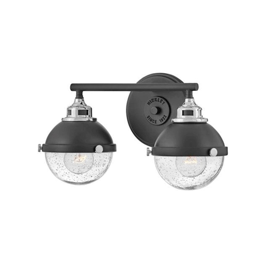 2 Light Bathroom Vanity Light, Black