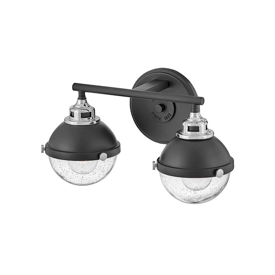 2 Light Bathroom Vanity Light, Black