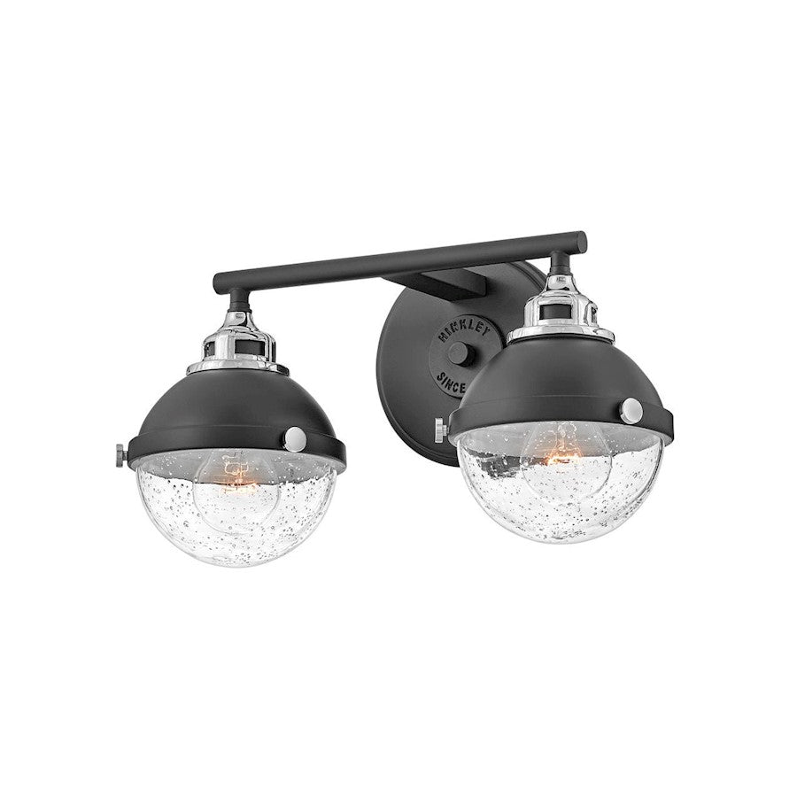 2 Light Bathroom Vanity Light, Black