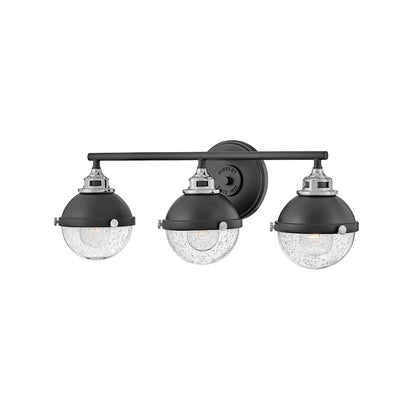 3 Light Bathroom Vanity Light, Black