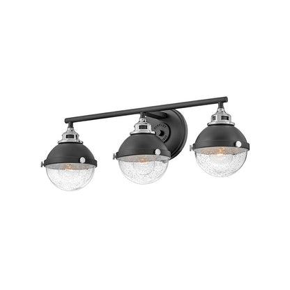 3 Light Bathroom Vanity Light, Black