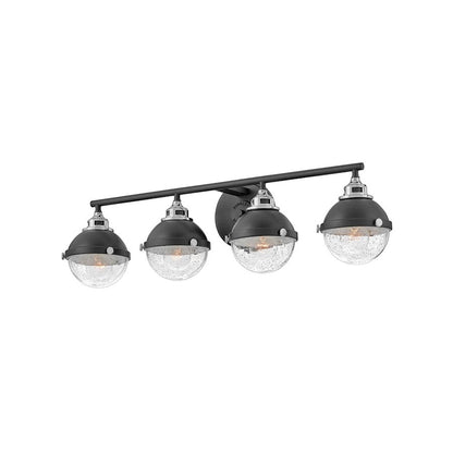 4 Light Bathroom Vanity Light, Black