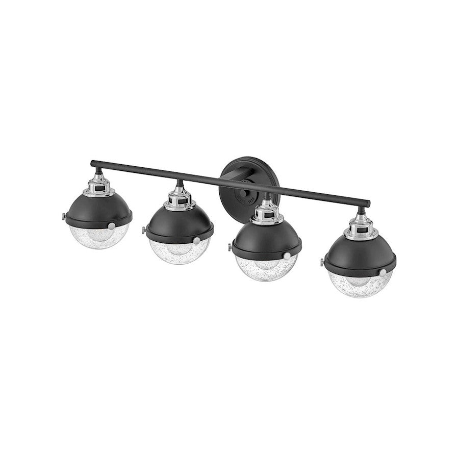 4 Light Bathroom Vanity Light, Black