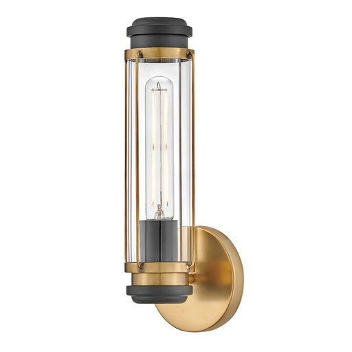 Hinkley Lighting Masthead 1 Light Wall Sconce, Heritage Brass/Clear - 53180HB