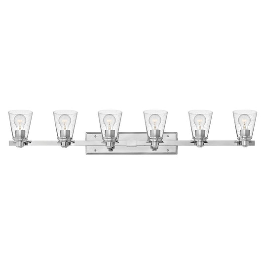 6 Light Avon Bathroom Vanity Light, Chrome