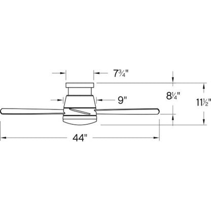 Hinkley Lighting Trey 44" LED Fan