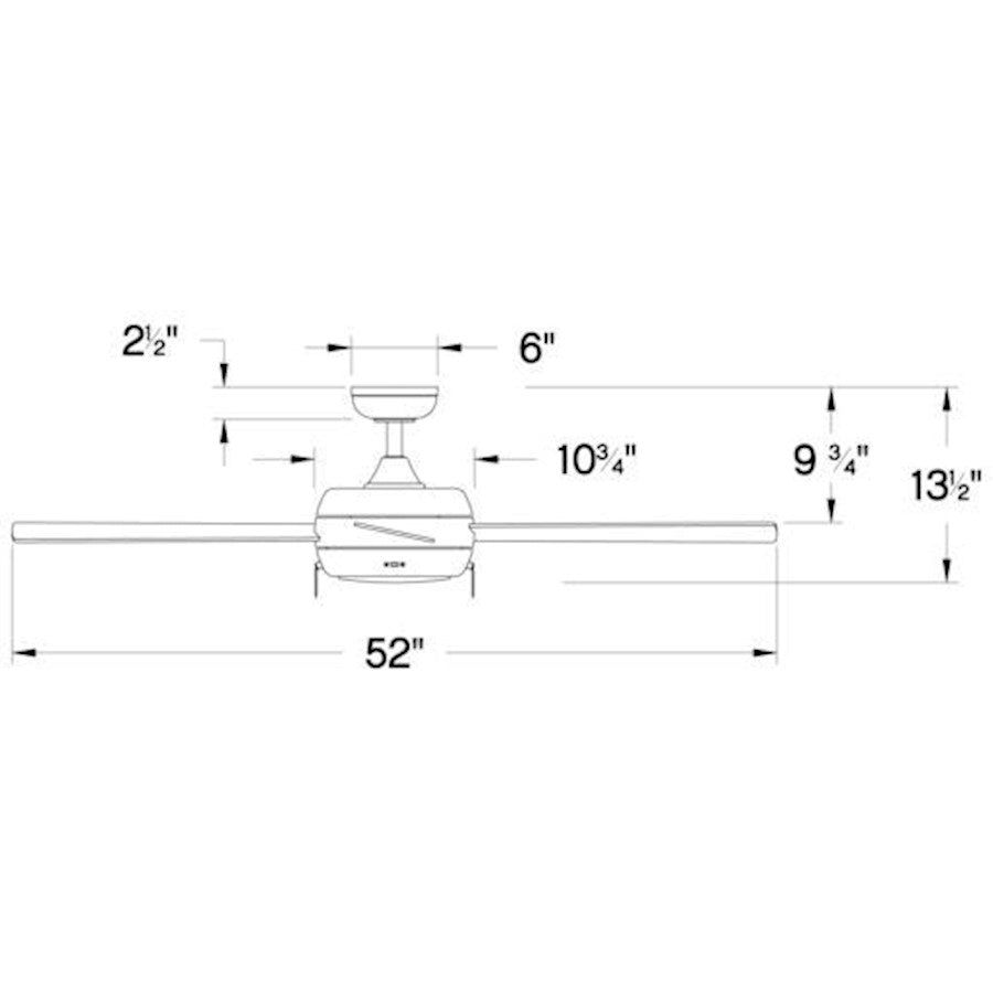 Hinkley Lighting Croft 52" LED Fan, Heritage Brass