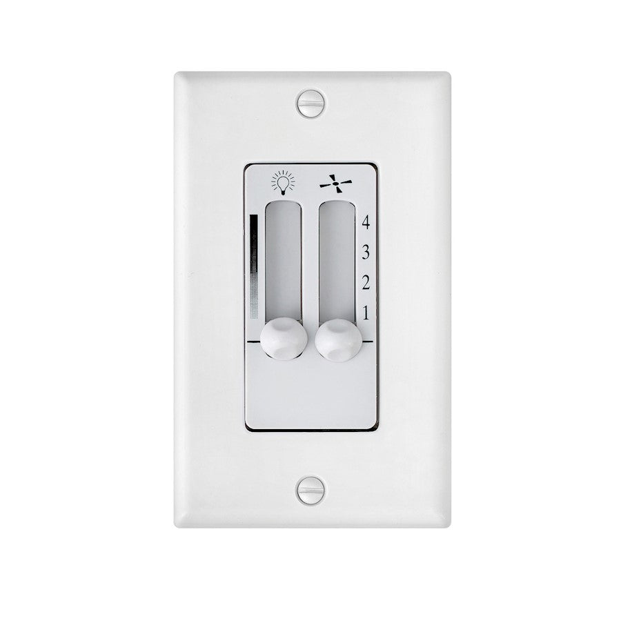 Hinkley Lighting Wall Contol 4 Speed Dual Slide, White - 980008FWH