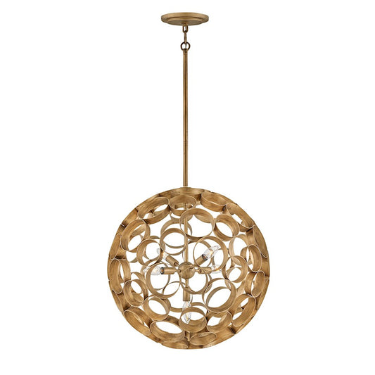 Hinkley Lighting Centric 4 Light Orb Chandelier in Burnished Gold - FR30144BNG