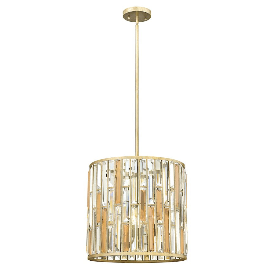 Fredrick Ramond Gemma 3 Light Foyer Stem Hung Pendant