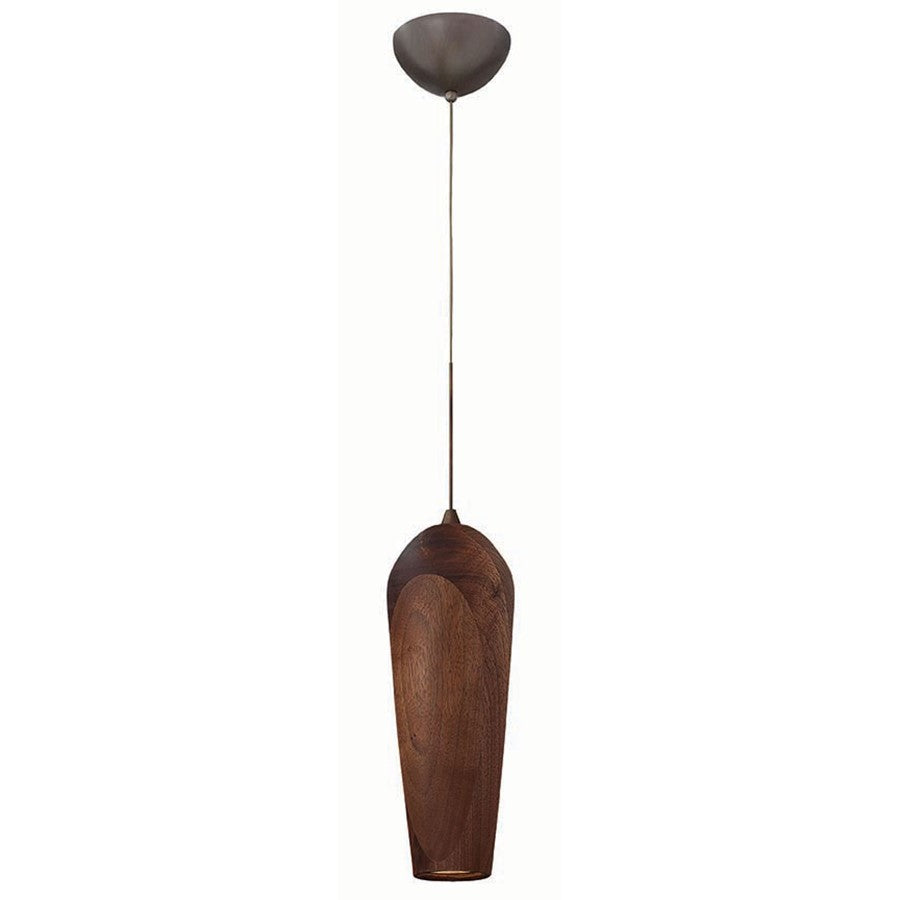 1 Light Mini Pendant Walnut