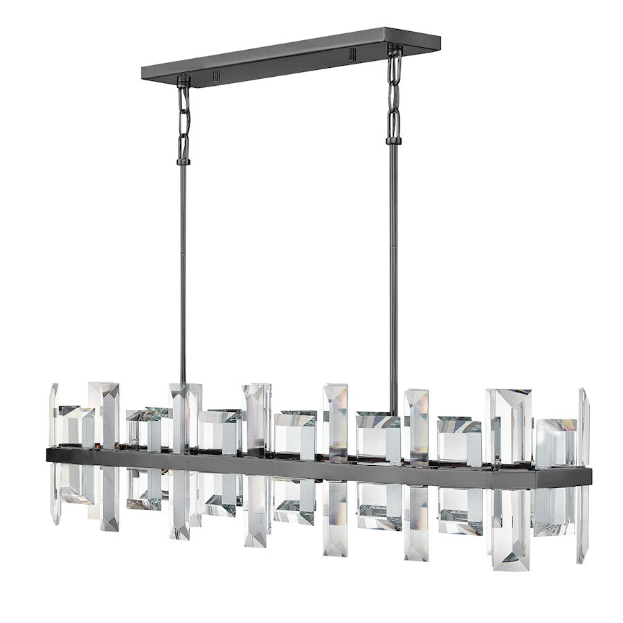 8 Light Stem Hung Linear Chandelier