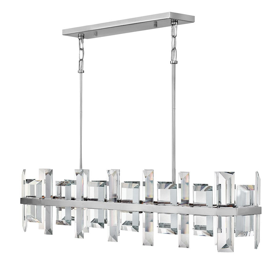 8 Light Stem Hung Linear Chandelier