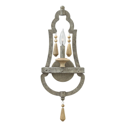 Cordoba 1 Light Sconce, Distressed Iron