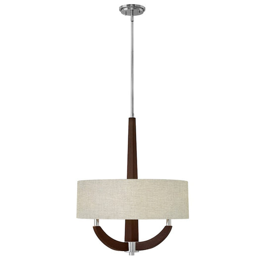 3 Light Foyer Stem Hung Pendant, Chrome