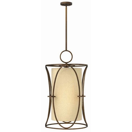 6 Light Chandelier Pendant, Cinnamon