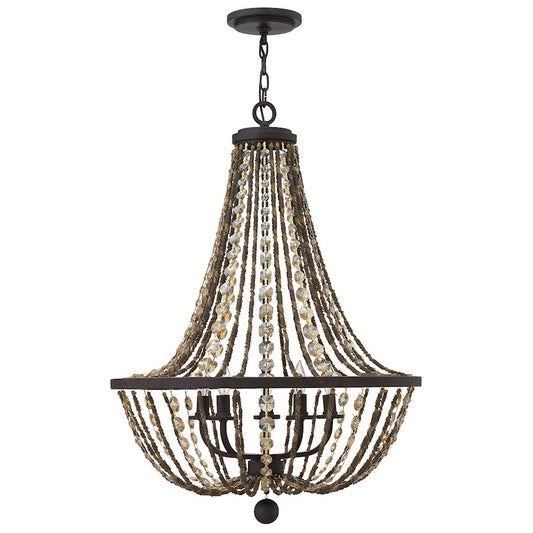 5 Light Chandelier Foyer, Vintage Bronze