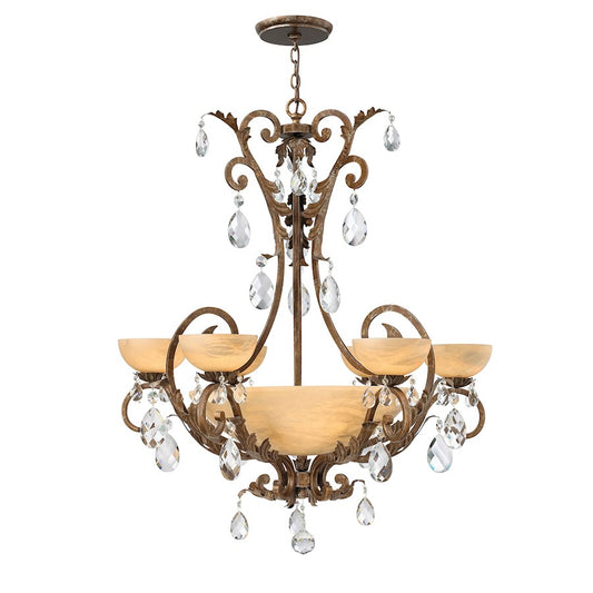 4 Light Chandelier Foyer, French Marble