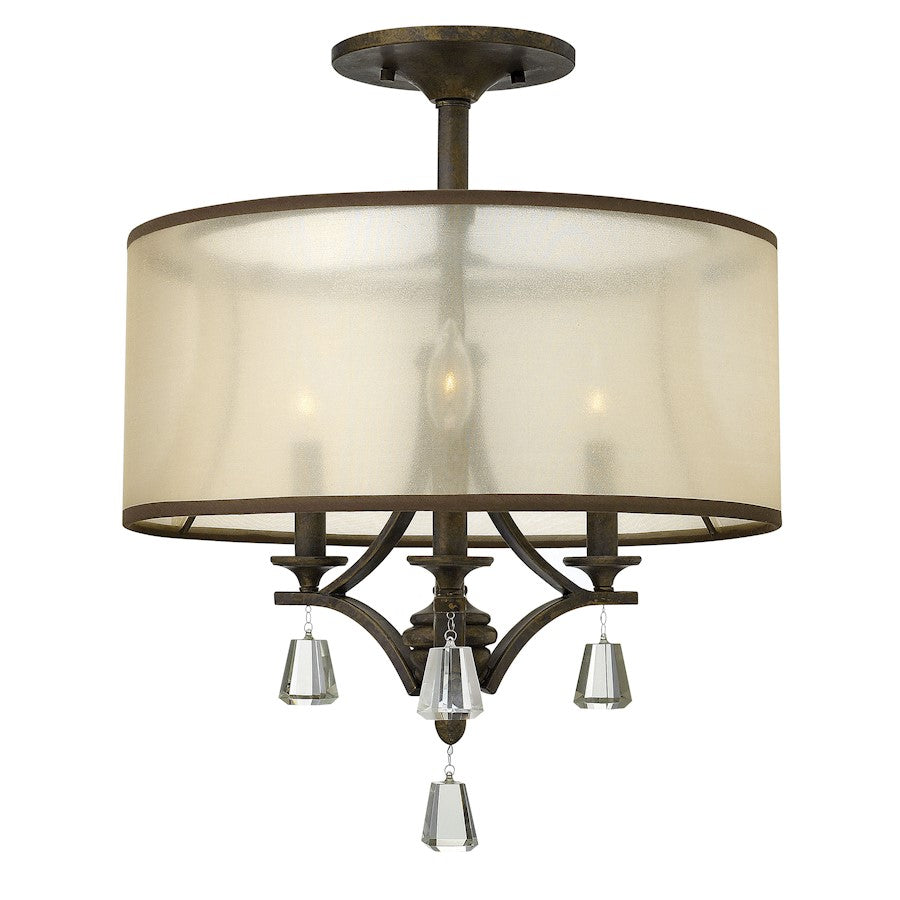 Fredrick Ramond Mime 3 Lt Foyer Semi-Flush Mount