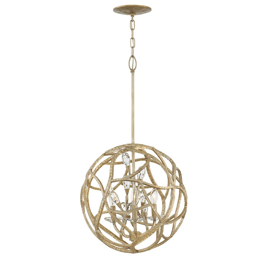 3 Light Eve Chandelier, Champagne Gold