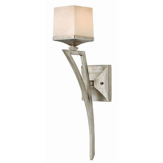 San Simeon 1 Light Bath Sconce, Silver Leaf